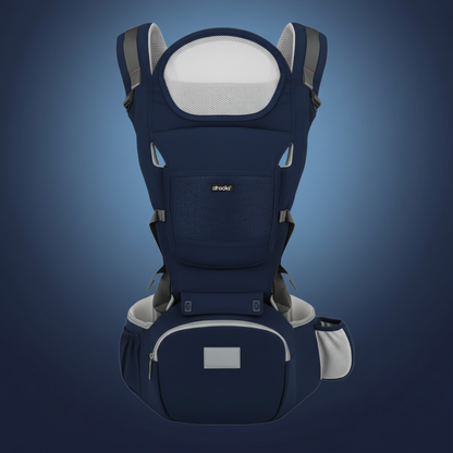 Dark Blue Baby Carrier with Blue BackgroundAll-Season Baby Carrier & Hip Seat BabyGears