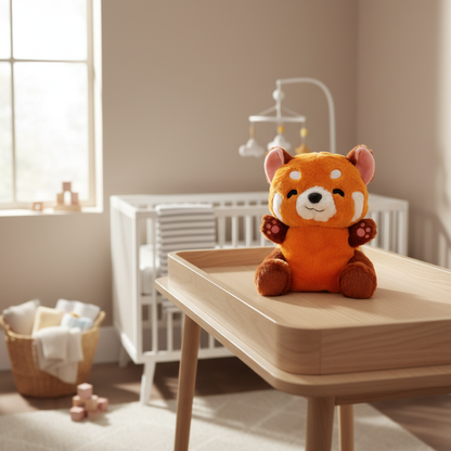 Red Panda Plush Toy with Musical Lights & Breathing