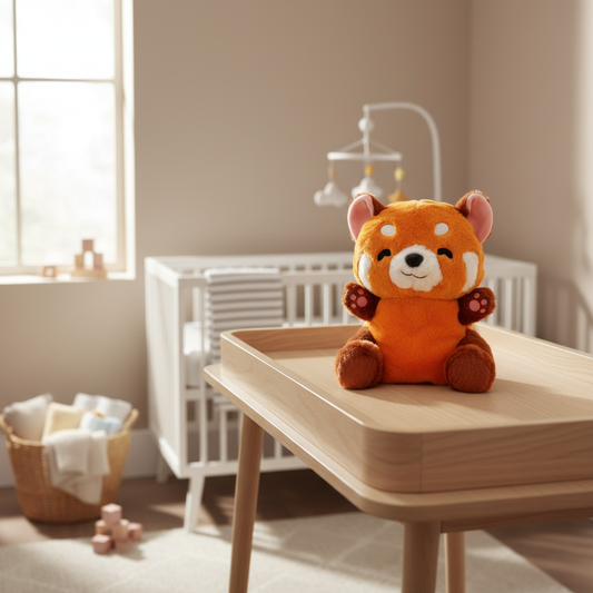 Red Panda Plush Toy with Musical Lights & Breathing