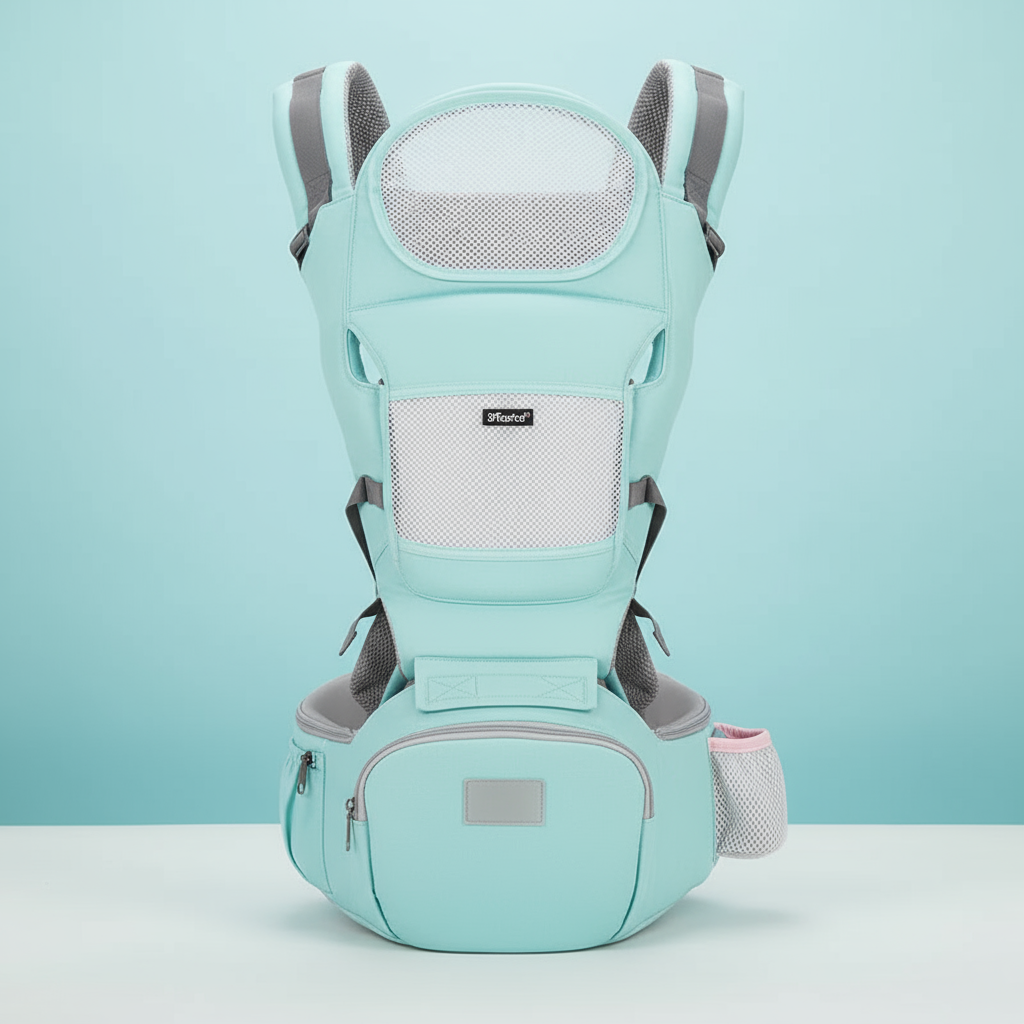 Light Blue Baby CarrierAll-Season Baby Carrier & Hip Seat BabyGears