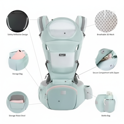 Light Blue Product DetailsAll-Season Baby Carrier & Hip Seat BabyGears