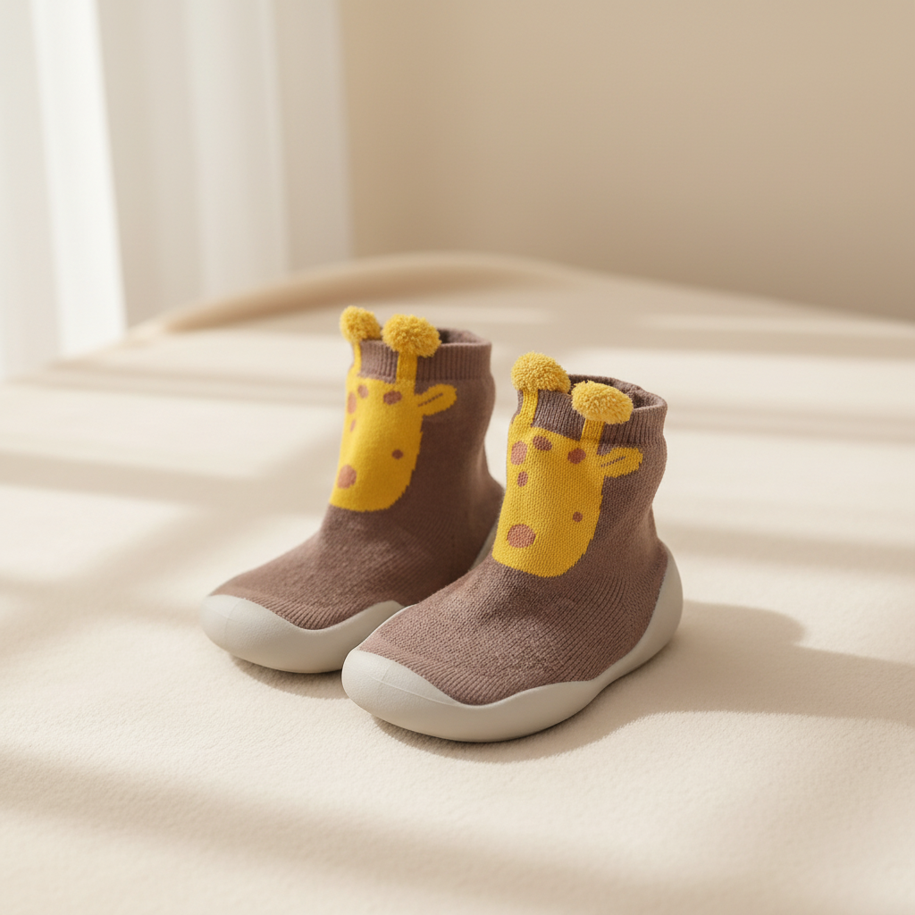 Premium Brown Giraffe Baby Shoes