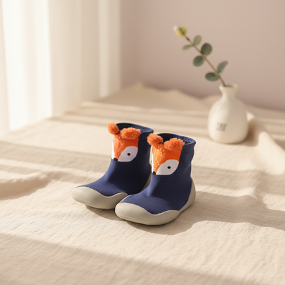Premium Navy Fox Baby Shoes
