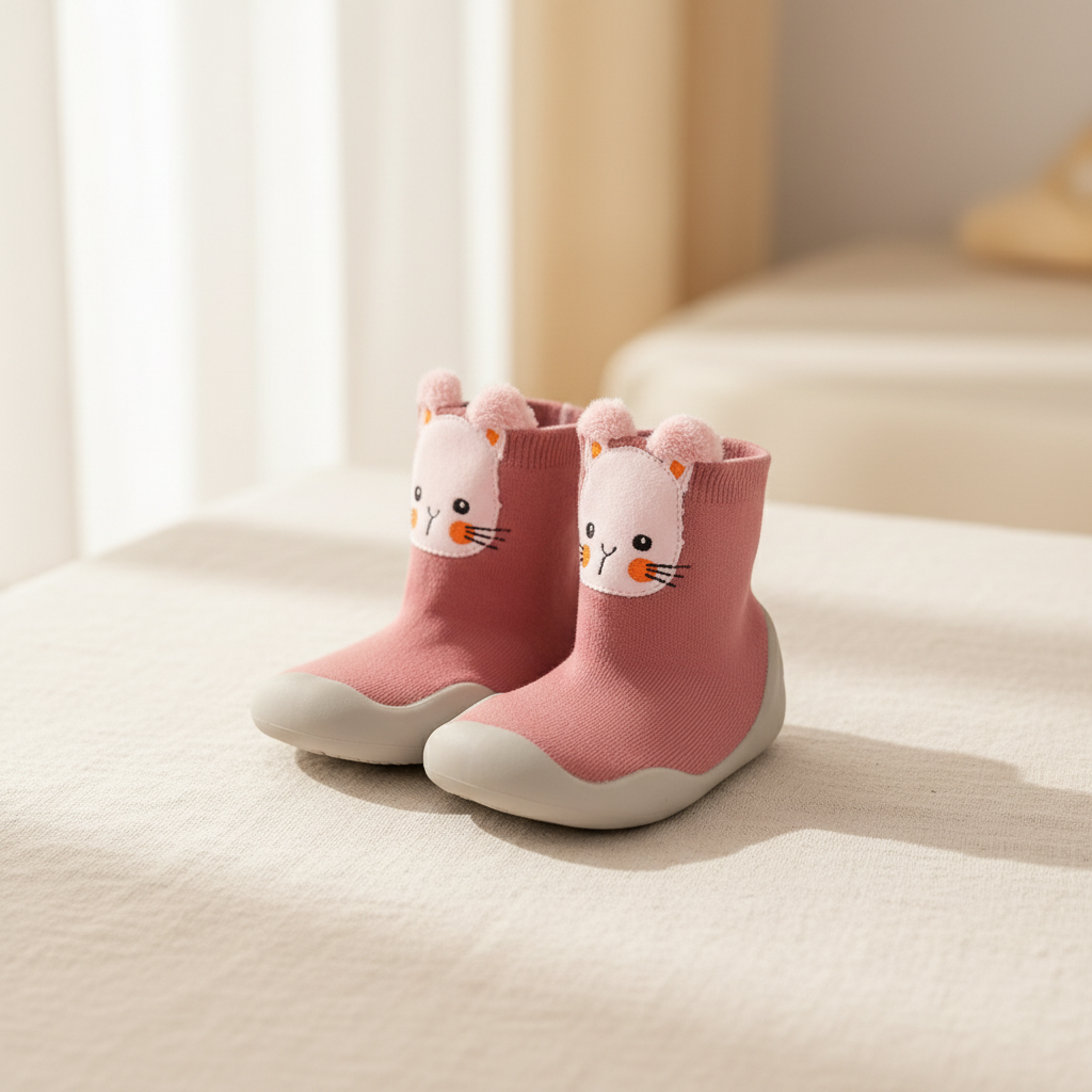 Premium Pink Bunny Baby Shoes
