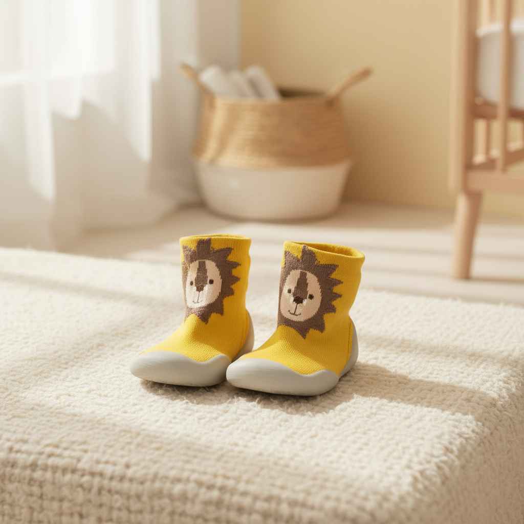 Premium Yellow Lion Baby Shoes