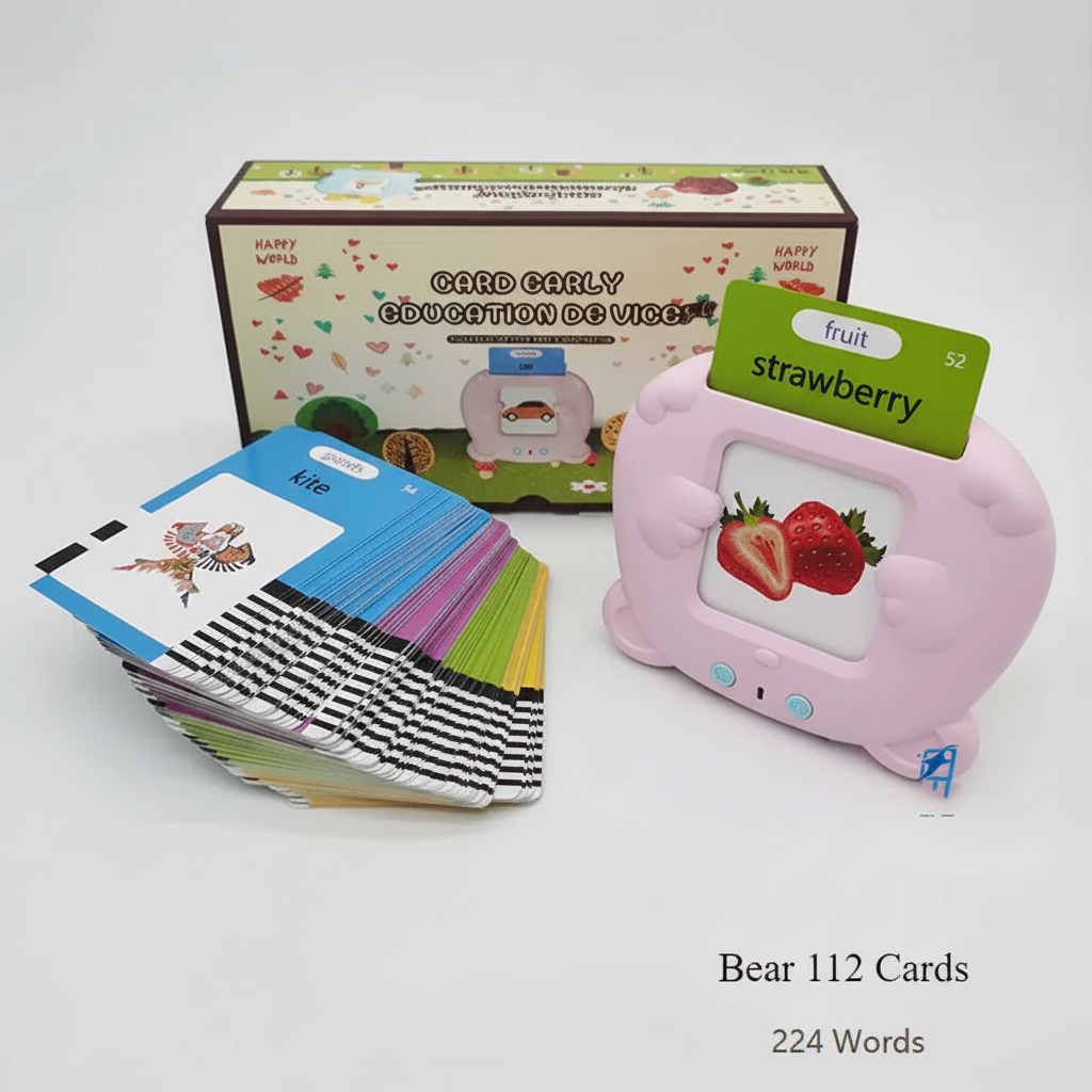 Professional studio photo of complete educational toy set with packaging