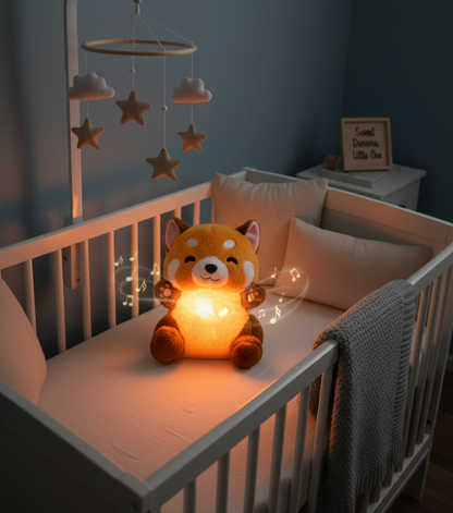 Red Panda Plush Toy with Musical Lights & Breathing